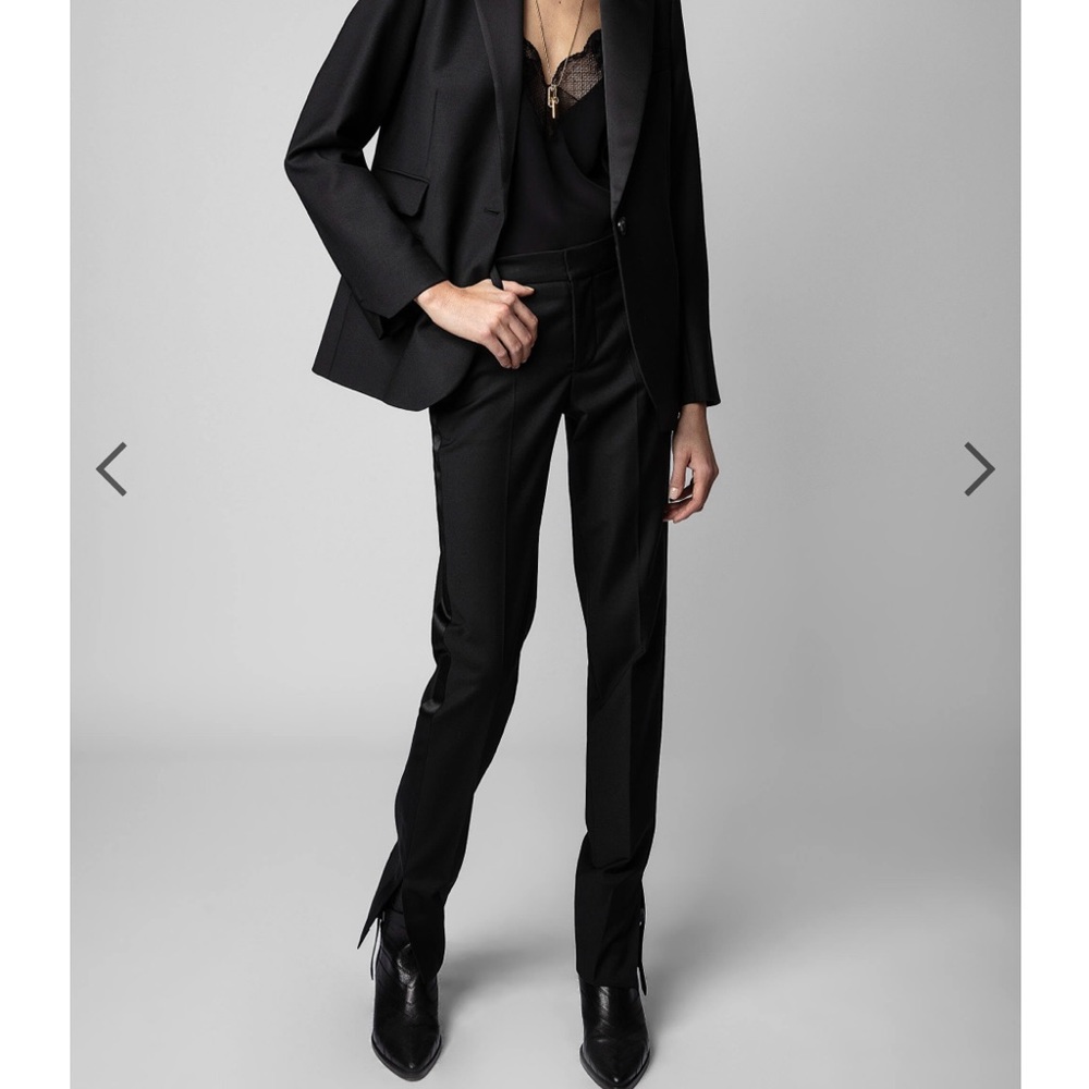 Zadig&Voltaire women's black suit pants (prune) in size 36 EU, US size 4 NWT